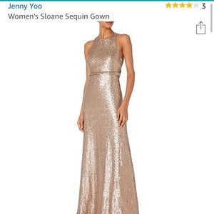 Jenny Yoo Gold Sequin Gown